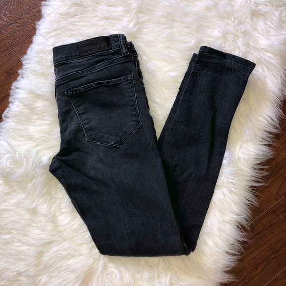 B4 Allsaints Spitalfields Black Skinny Jeans - Picture 3 of 8